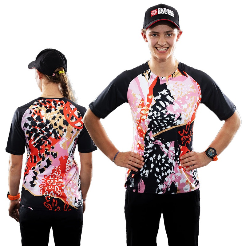 Rubber Side Down Women's Jungle Short Sleeve Jersey - Women's M - Pink