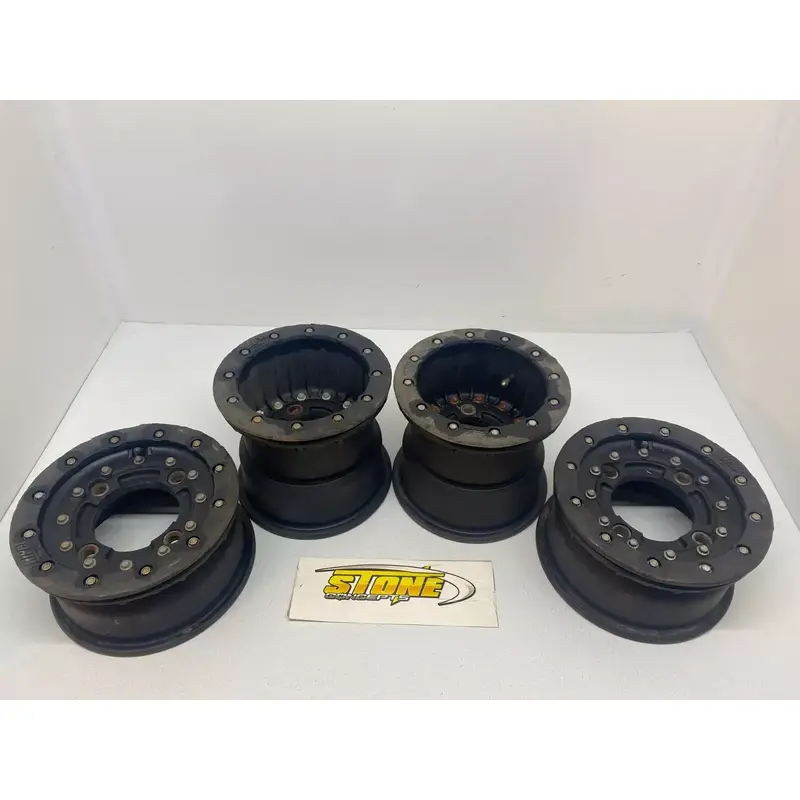 FRONT 10X5 10" 4/1 4/144 HIPER CF1 & REAR BEADLOCK WHEELS HONDA TRX450R SUZUKI