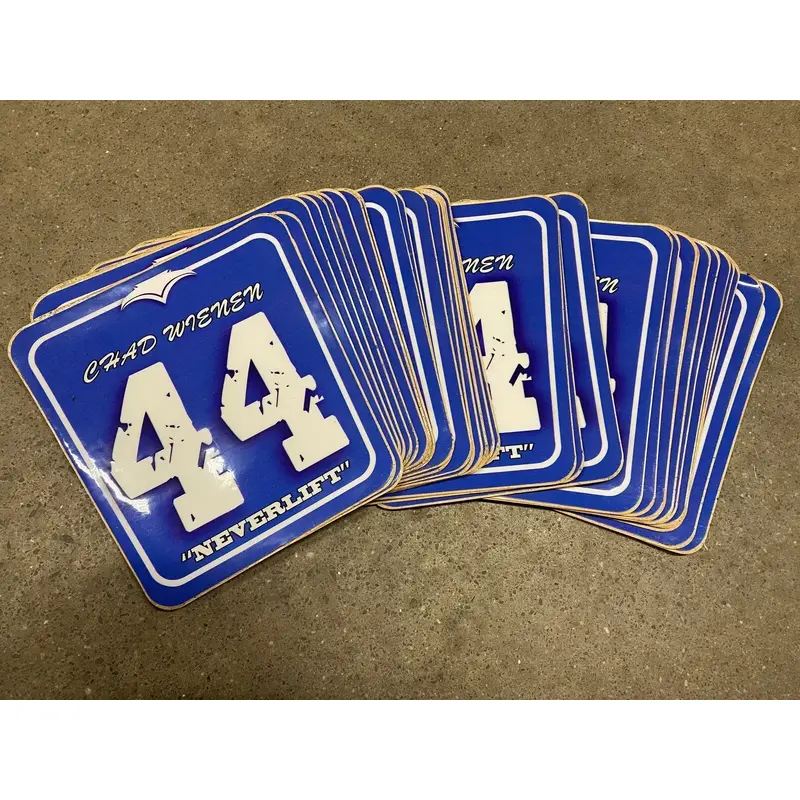 32 PCS 44 #44 RACING NUMBER PLATE BACKGROUND BLUE ATV MX GRAPHICS DECAL STICKER