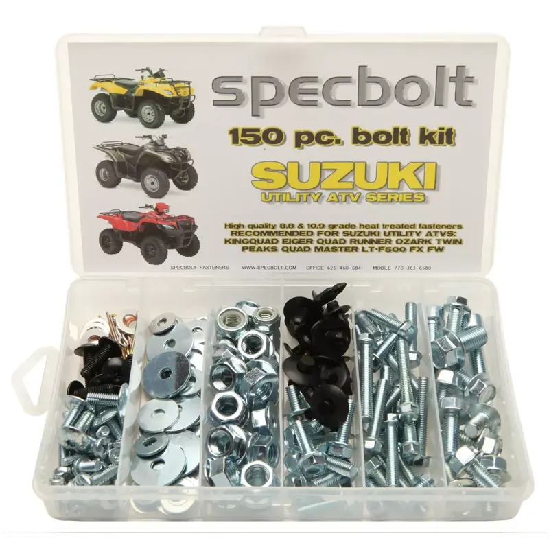 150pc SUZUKI UTILITY ATV Bolt Kit KingQuad Quad Master Runner Eiger 4x4 LT Ozark