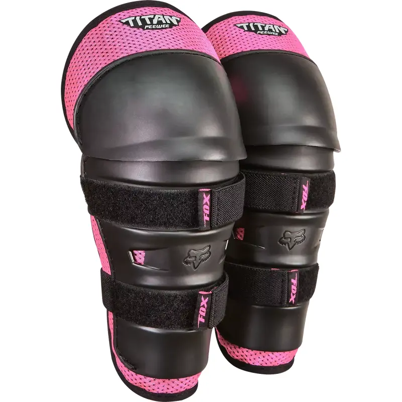 FOX PEEWEE TITAN KNEE/SHIN PADS PINK/BLACK - 08037-285-OS