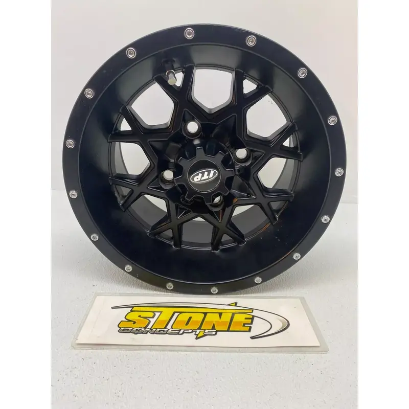 ITP Hurricane Matte Black ATV Wheel Front/Rear 12x7 4/110 (5 2) [12RB110]