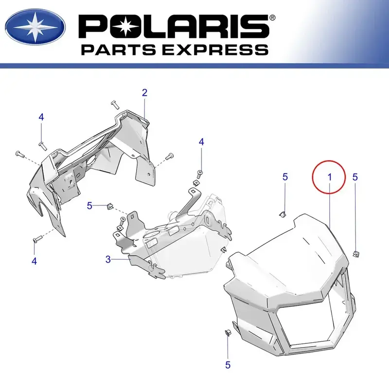 2020 POLARIS SPORTSMAN 850 LE 48" OEM FURY RED HEADLIGHT POD COVER 5452931-575