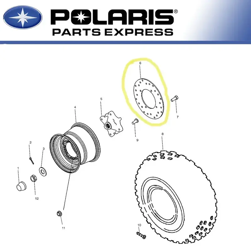 POLARIS SPORTSMAN RANGER REAR ROTOR DISC BRAKE 5244635 NEW OEM