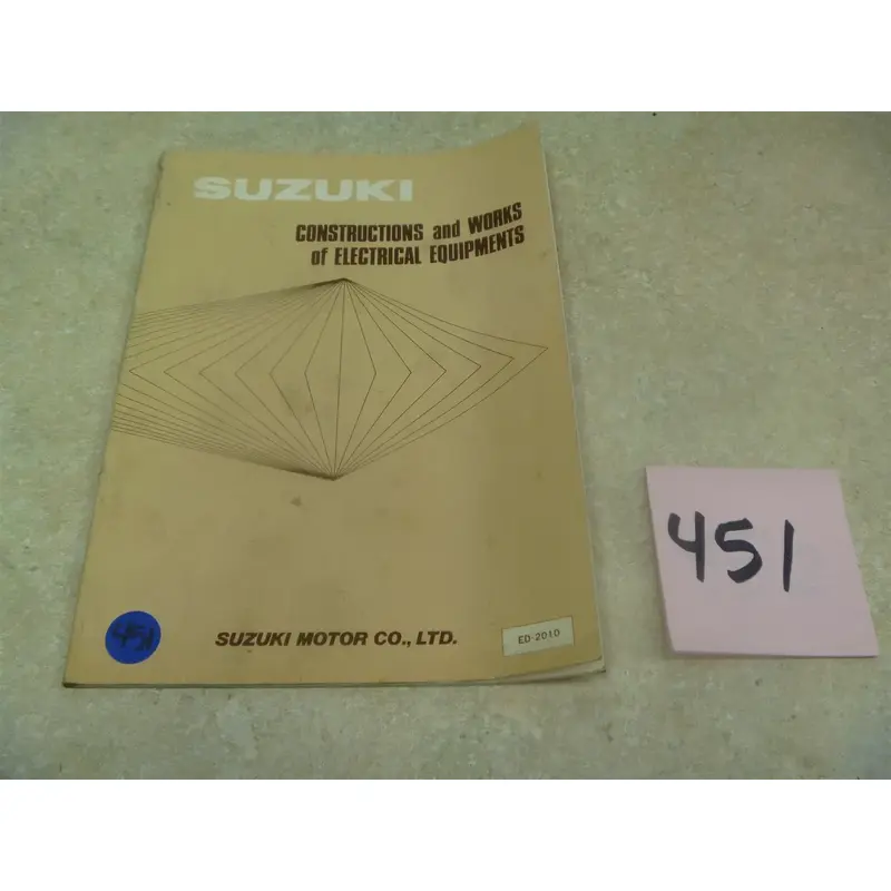 Suzuki Vintage Used OEM Electrical Equipment Training Manual #VP-MAN451