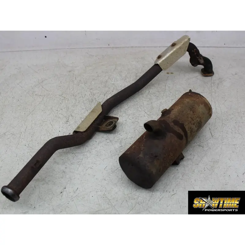 02 POLARIS SPORTSMAN 400 FULL EXHAUST SYSTEM HEADER PIPE MUFFLER