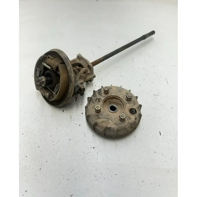 87 Honda Fourtrax Trx 350 TRX350 GOOD! Front Right Hub Brake Axle Drum Spindle