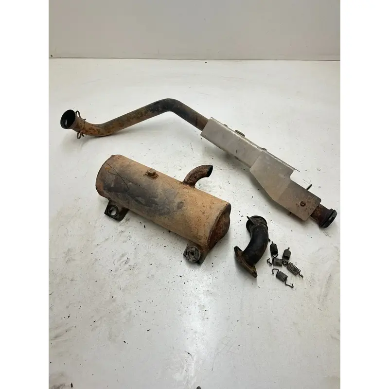 02 2002 Polaris Ranger 500 4x4 OEM TIGHT Exhaust Muffler Head Pipe Silencer Spri