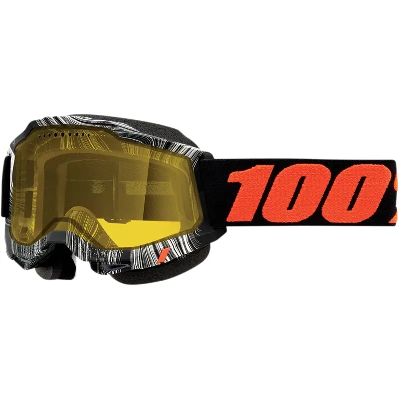 100% Accuri Fits 2 Snow Goggle - Geospace - Dual Pane - Yellow Lens 50021-00007