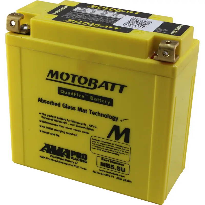 MOTOBATT BATTERY MB5.5U SEALED FACTORY ACTIVATED