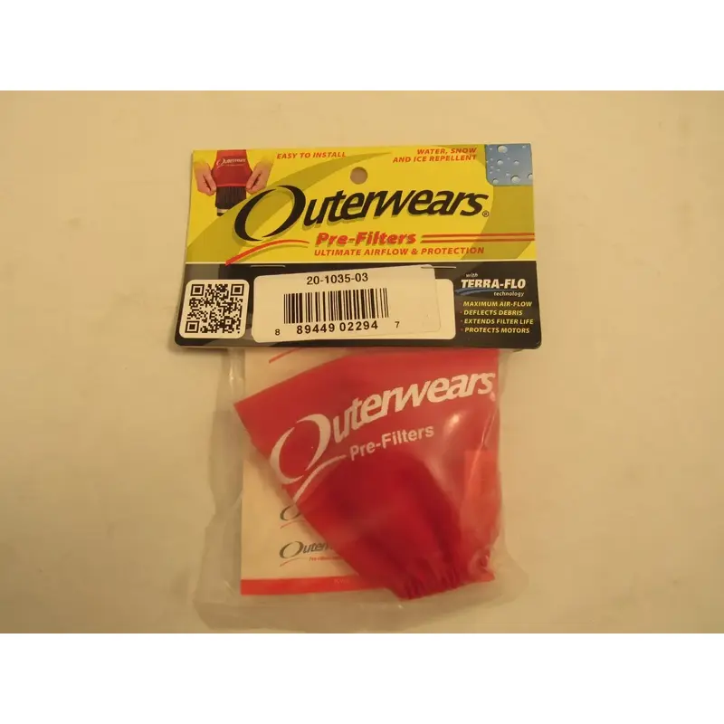 OUTERWEARS ATV PRE-FILTER FOR HONDA TRX90 1993-2015 K&N HA-1088 RED/ 20-1035-03
