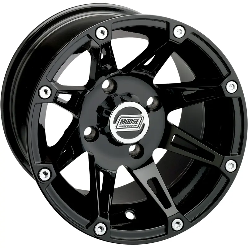 Moose offroad Wheel - 387X - Front - Black - 12x7 - 4/136 - 4 3 Kawasaki/Can-Am/Honda