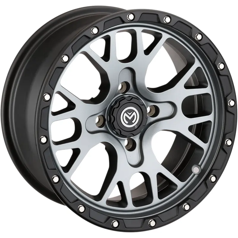 Moose offroad Wheel - 545X - Front/Rear - Gray - 14x7 - 4/156 - 4 3 Kawasaki/Polaris/Yamaha