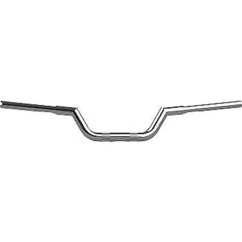 LA CHOPPERS LA-7332-00 Chrome Valley Handlebar for 1-1/4" Clamping