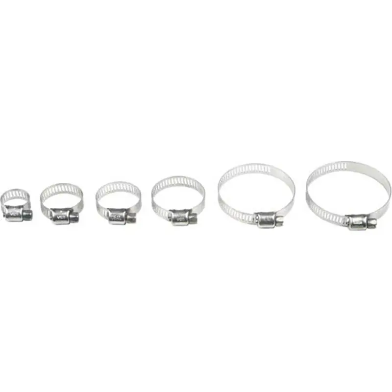 HELIX STAINLESS STEEL HOSE CLAMPS 8-22MM 10/PK