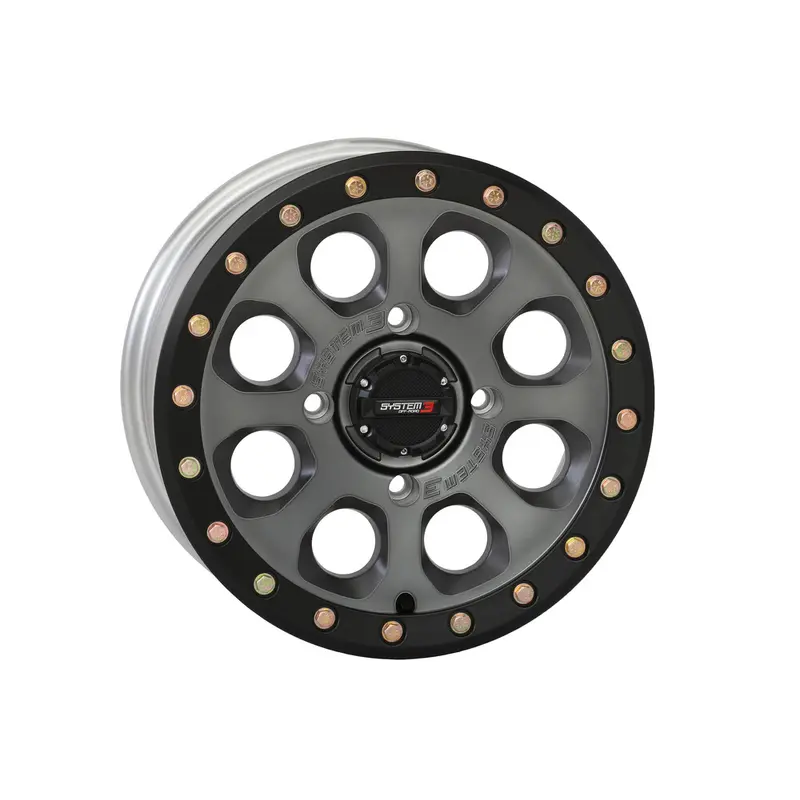 SYSTEM 3 SB7 BL WHEEL 15X7 4 3 ( 10MM) 4/156 MATTE TITANIUM