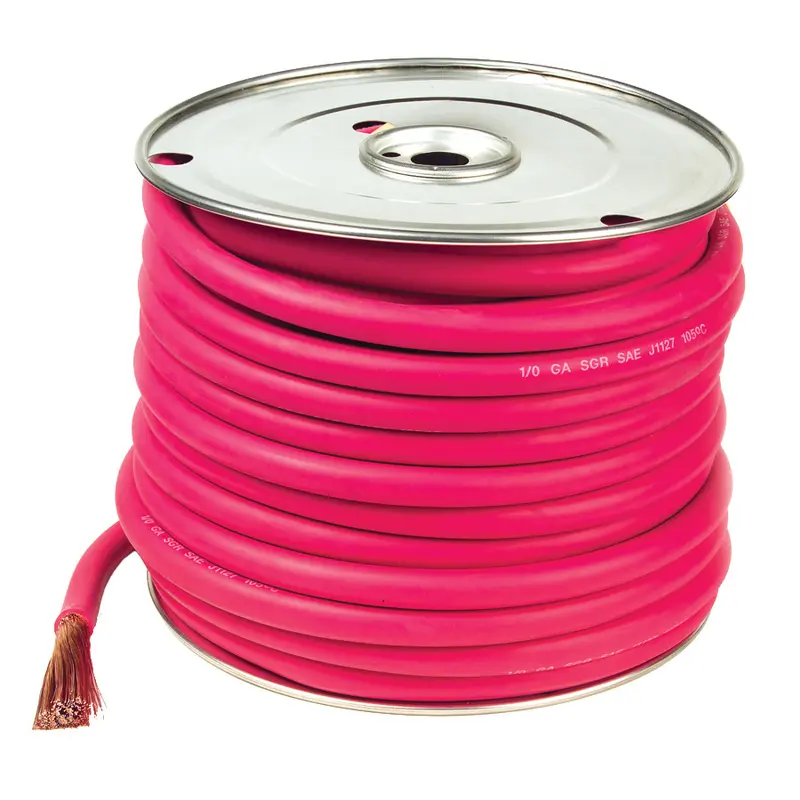 GROTE BATTERY CABLE 4 GA 25' RED