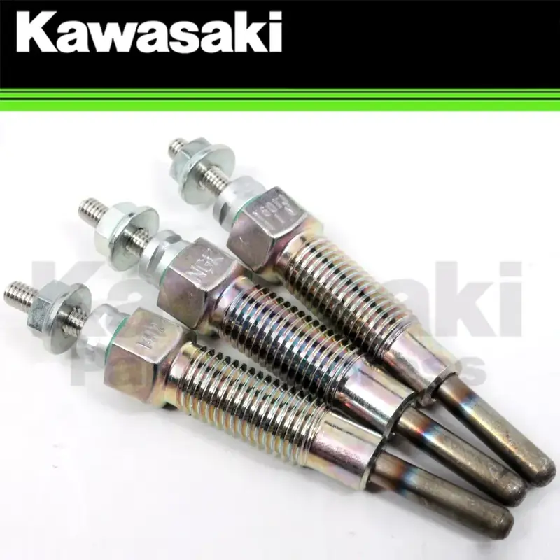 NEW 2000-2013 GENUINE KAWASAKI MULE 4010 3010 2510 3 PACK GLOW PLUGS 49036-0001
