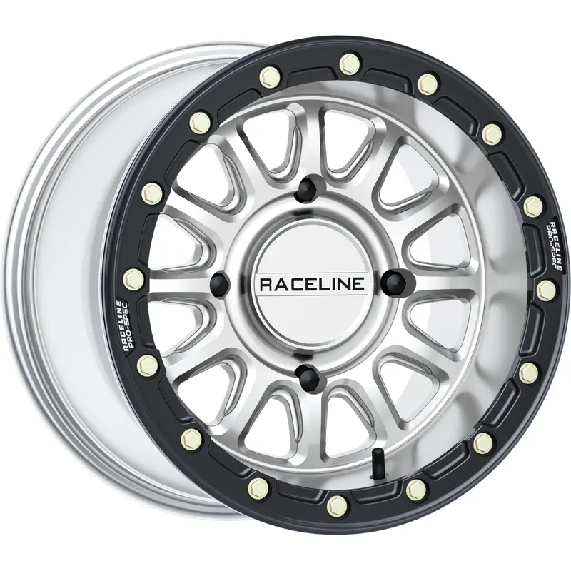 RACELINE ALPHA HYPER WHEEL 4/156 HYPER SILVER/BLK 15X10 ( 10MM)