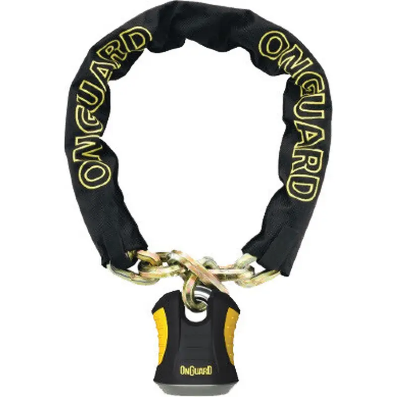 ONGUARD BEAST 8018 CHAIN WITH KEYED PADLOCK BLACK/YELLOW 6 FT