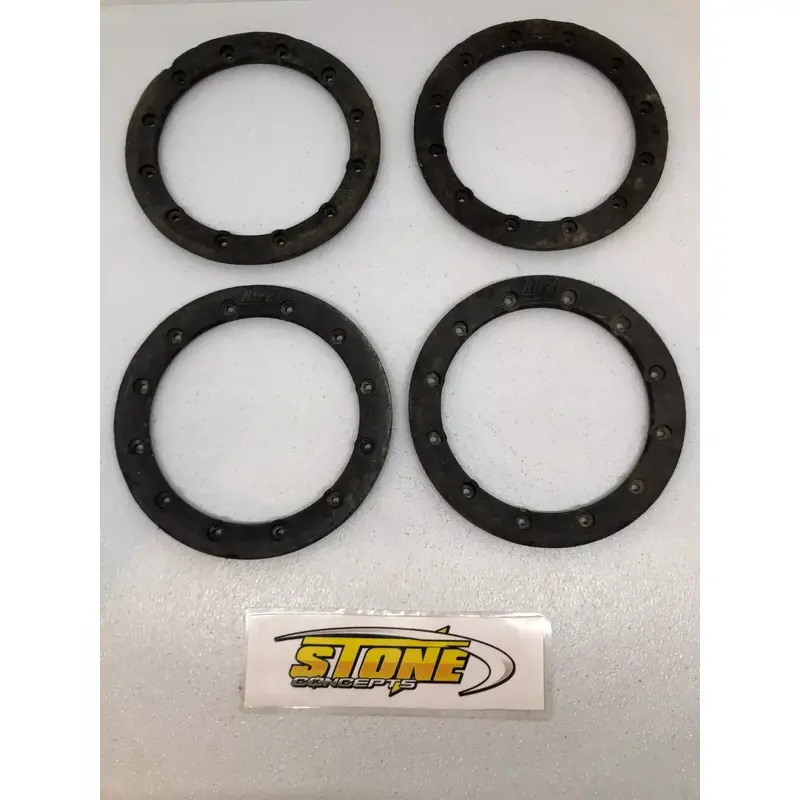 (4) 10" HIPER CARBON FIBER FRONT WHEEL BEADLOCK RINGS CF1 TECH3 TRX YFZ RING SET