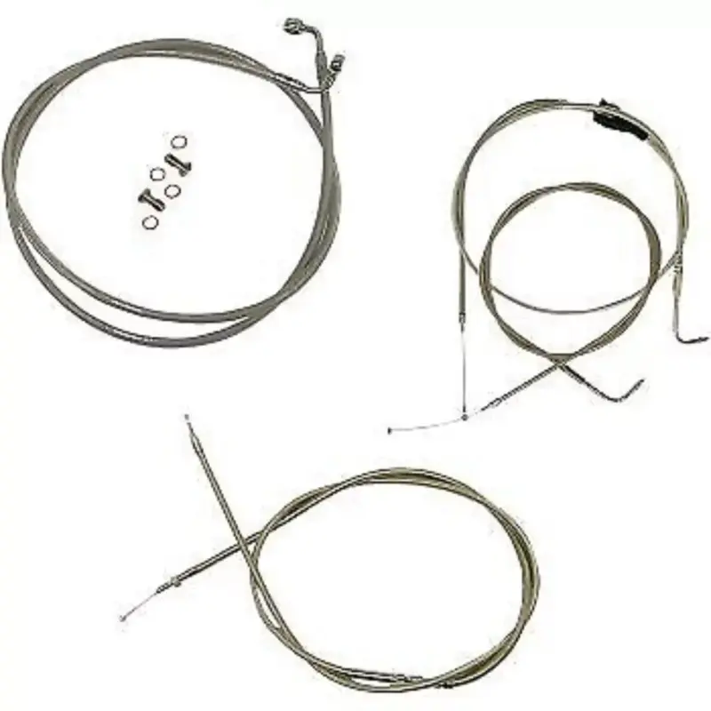 LA CHOPPERS LA-8005KT-19 Stainless Braided Handlebar Cable/Brake Line Kit