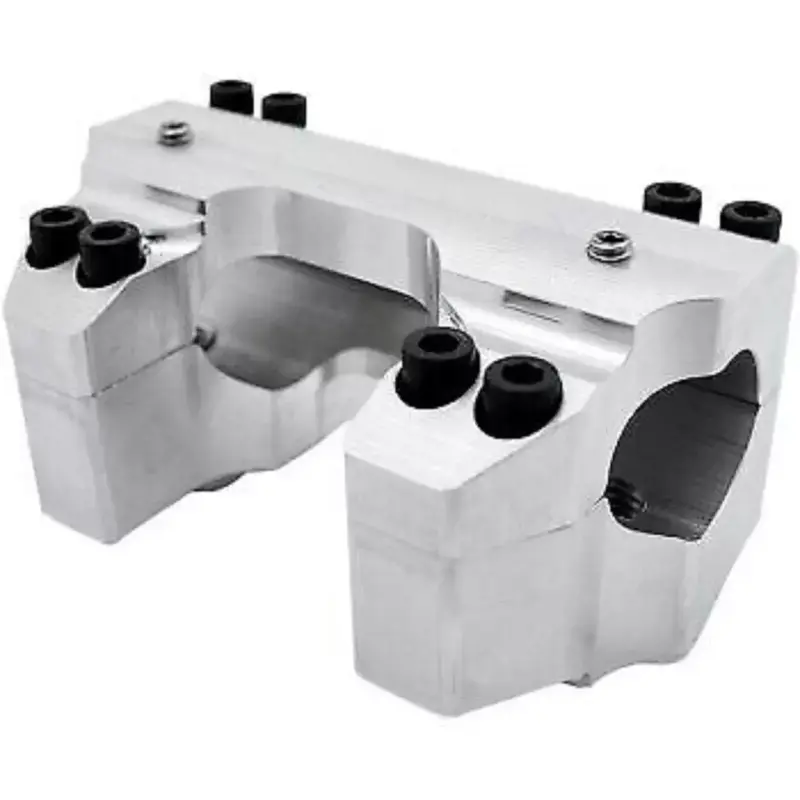 LA CHOPPERS LA-7420-01 Raw Top Clamp Set for 1-1/4" Handlebars