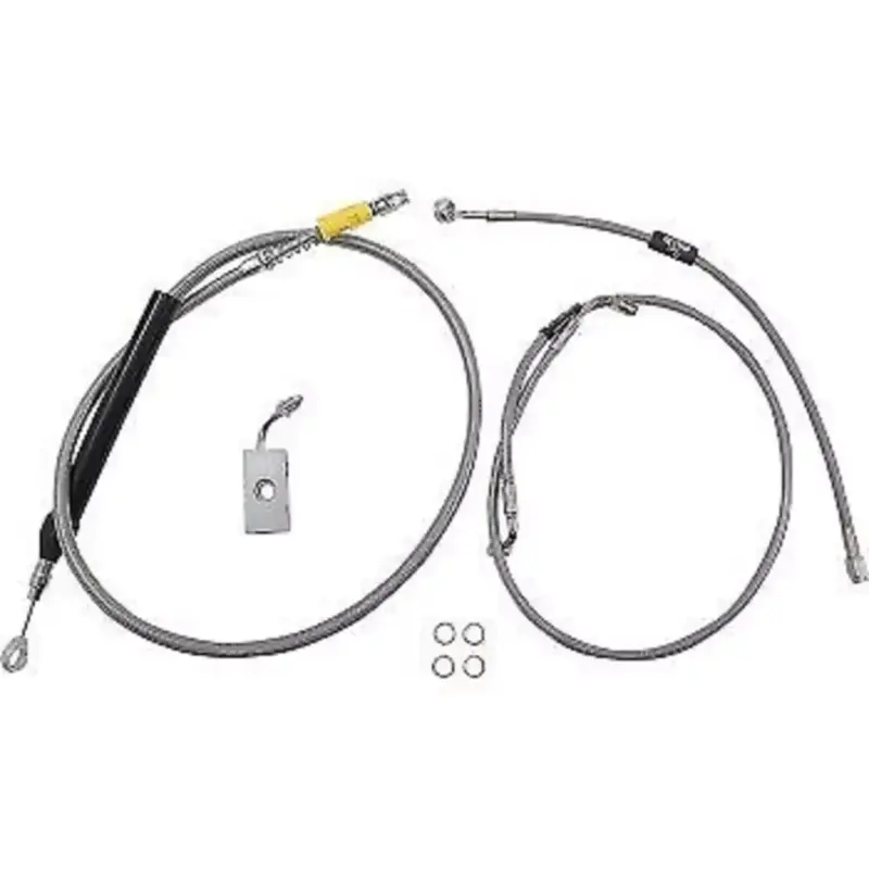 LA CHOPPERS Stainless Braided Handlebar Cable/Brake Line Kit