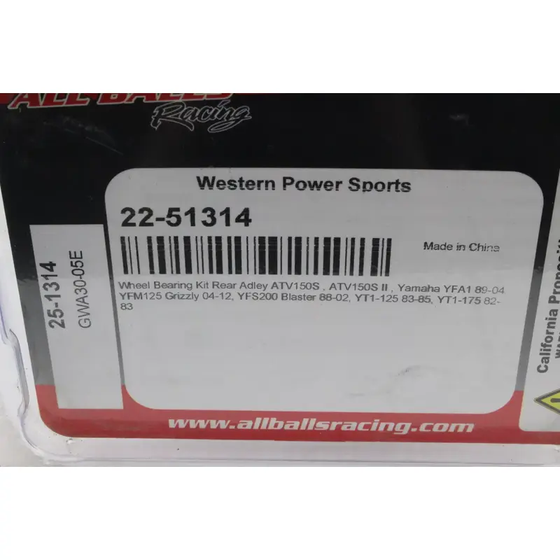 1998 Yamaha Blaster 200 Yfs200 Rear Wheel Bearing Kit k7248