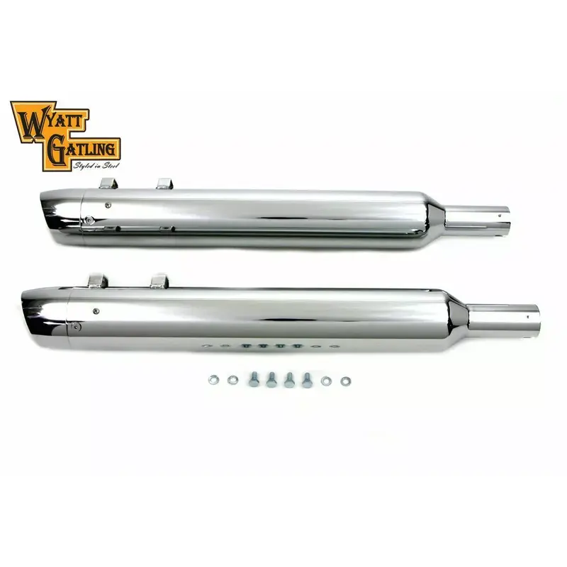 Wyatt Gatling Slash End Cap Muffler Set for Harley Davidson by V-Twin