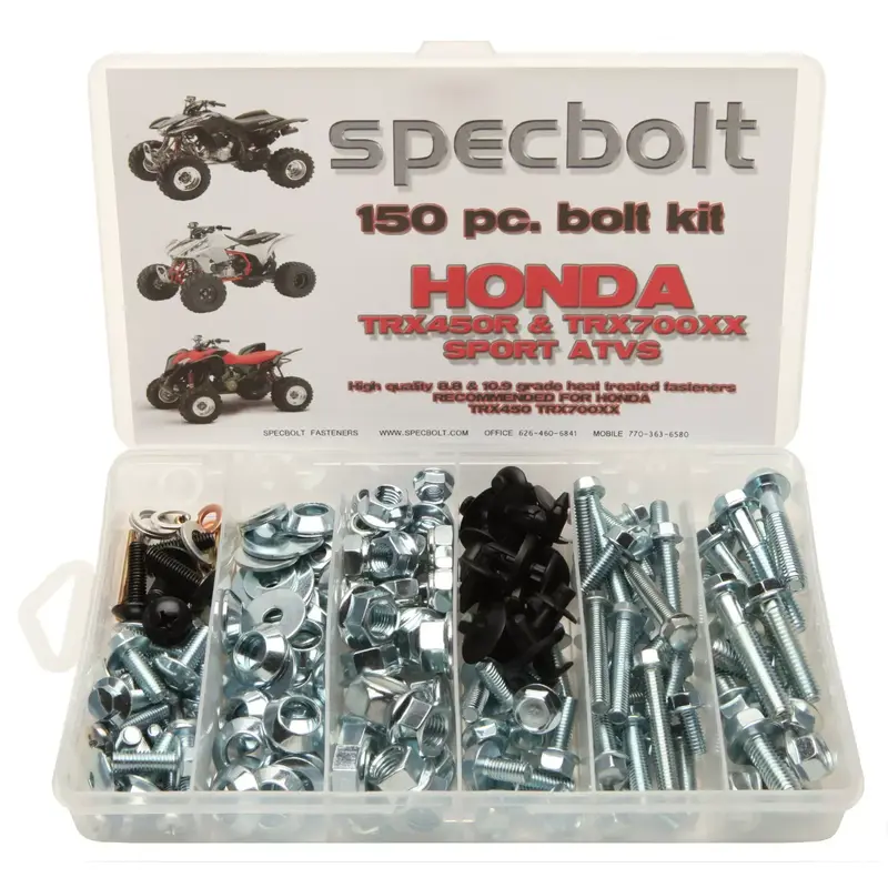 HONDA Bolt Kit TRX450R TRX700 fender engine wheel lug grab bar skid plates #0039