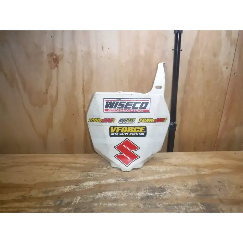 2001 Rm250 Suzuki Front Number Plate Plastics Plastic Body White