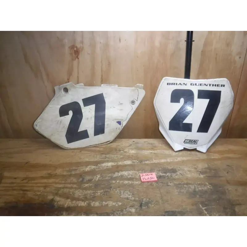 2004 Yz250 (M3#27)Yamaha Front & Right Rear Number Plate Plastics Fender Shroud