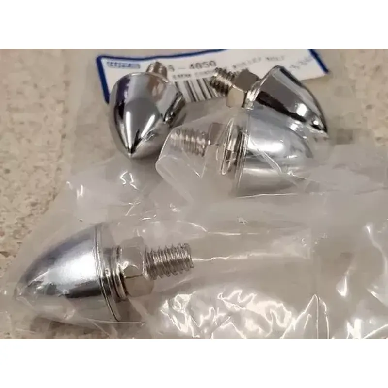 4 PACK 6MM CHROME BULLET BOLT EMGO