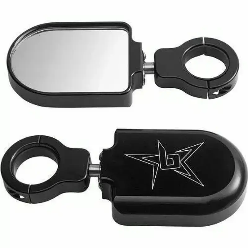 BLINGSTAR BLACK SIDE MIRRORS SET BLING STAR YAMAHA RHINO 450 660 700 MIRROR