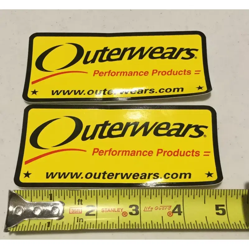 OUTERWEARS SHOCKWEARS PRE-FILTERS MX ATV OFF-ROAD DECAL STICKER EMBLEM SET OF 2