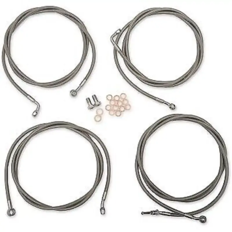 LA CHOPPERS LA-8054KT-16 Standard Stainless Braided Cable/Brake Line Kit