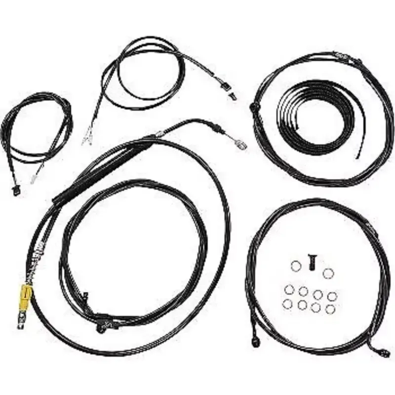 LA CHOPPERS Black Midnight Cable Kit for 12-14" Apes