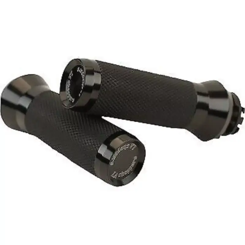 LA CHOPPERS 0630-2783 / LA-7492-01B Black Hand Grips for Cable Op Throttle