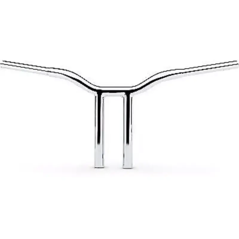 LA Choppers 12" Chrome 1-1/4" Kage Fighter Welded Straight-Riser Handlebars