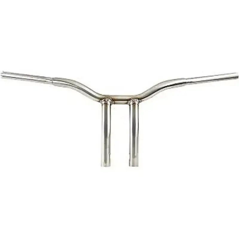 LA CHOPPERS Stainless 10" Kage Fighter Welded Bent-Riser Handlebars