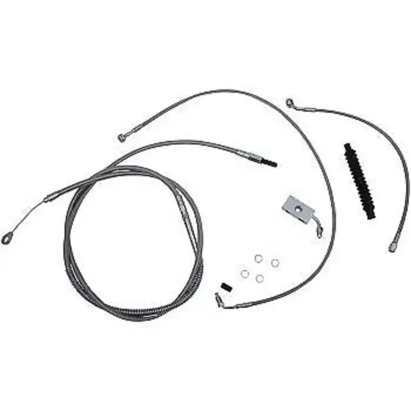LA CHOPPERS Stainless Braided Handlebar Cable/Brake Line Kit