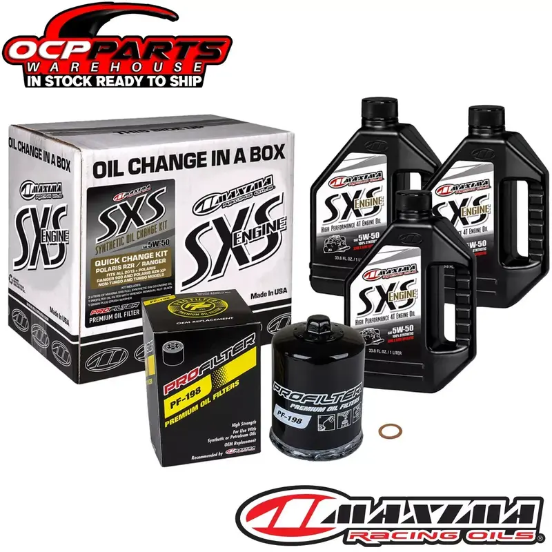 MAXIMA QUICK 5W-50 OIL CHANGE KIT RZR TURBO XP 1000 RS1 RANGER 900 1000
