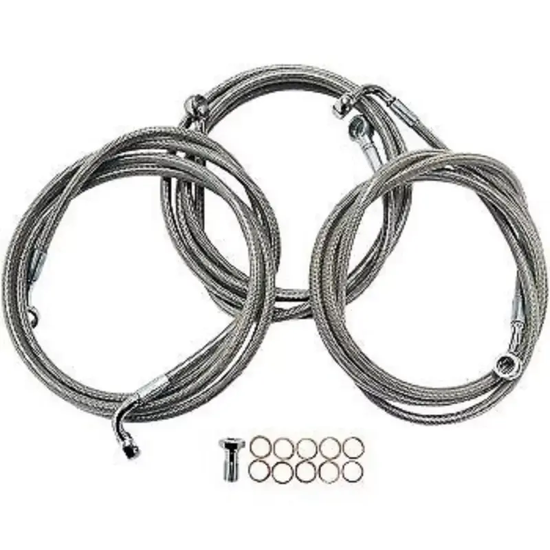 LA CHOPPERS LA-8052B16 Stainless Steel Brake Line Kit 15-17"