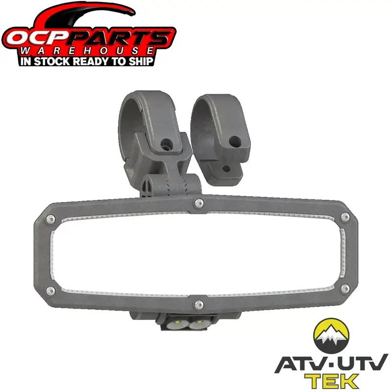 NEW ATV TEK SIDE BY SIDE CLEARVIEW REARVIEW MIRROR WITH DOME LIGHT
