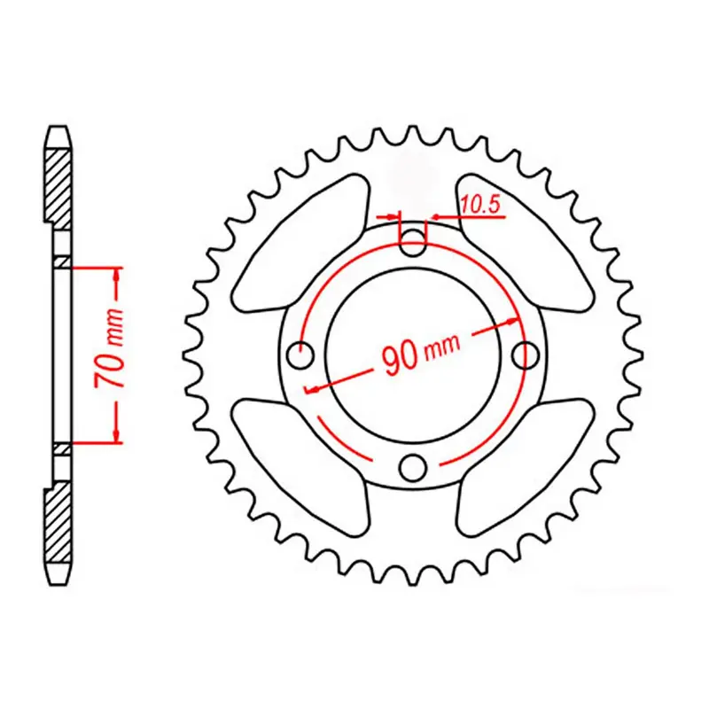 MTX 264 Steel Rear Sprocket #428