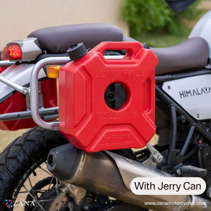 Royal Enfield Himalayan Zana saddle stay exhaust shield & jerry can