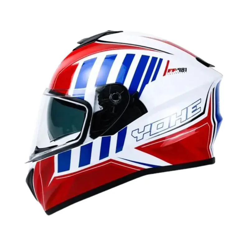 YOHE 981 Shinny Red/Blue/White Gloss Helmet