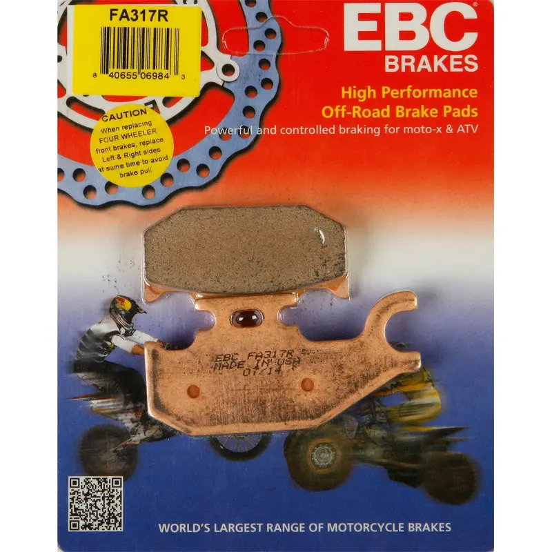 EBC 1 Pair Sintered R Series Heavy-Duty Brake Pads MPN FA317R