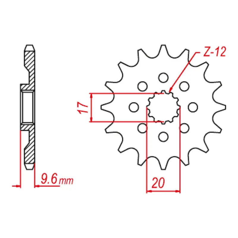 MTX 1905 Steel Front Sprocket #428